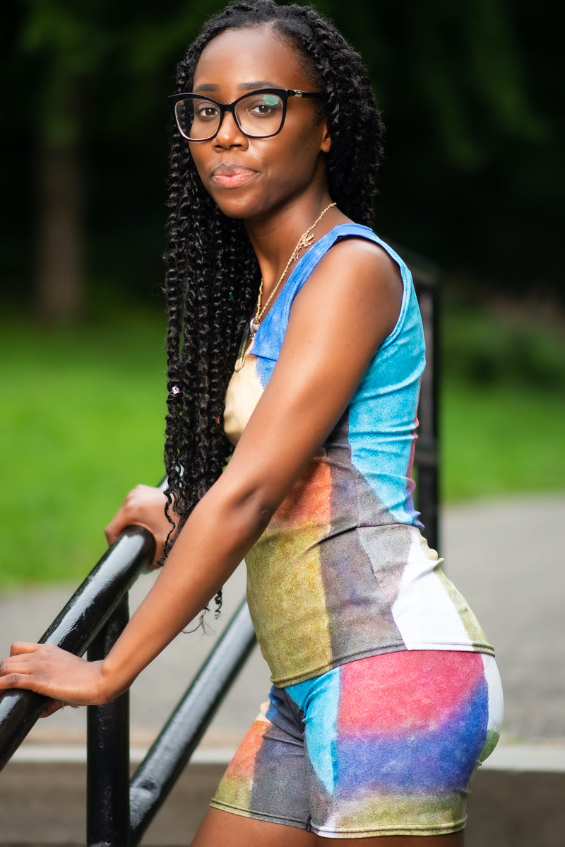 Muted Rainbow Sleeveless Tank Top